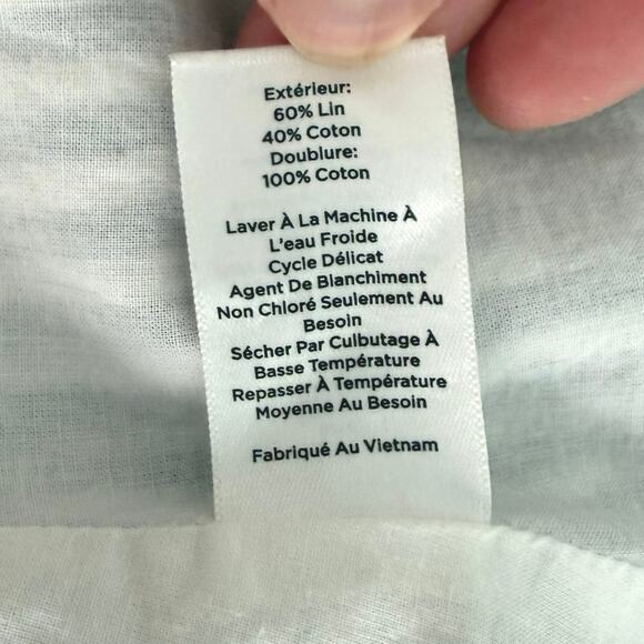 Talbots Candy Stripe Womens Midi Skirt XL Linen Blend Preppy Quiet Luxury Summer - Picture 12 of 12